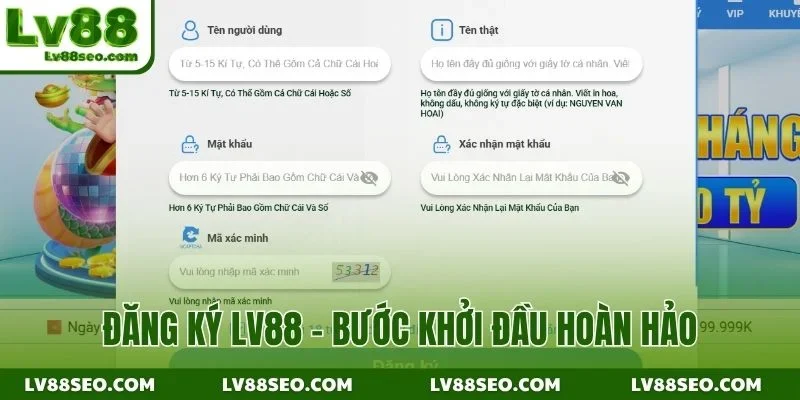 Đăng ký LV88 - bước khởi đầu hoàn hảo