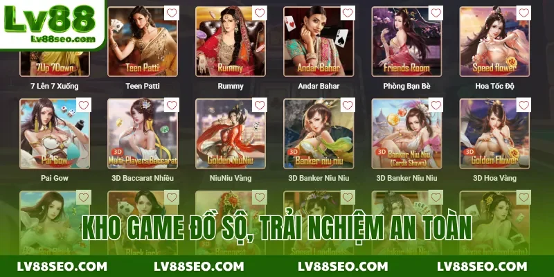 Kho game đồ sộ, trải nghiệm an toàn
