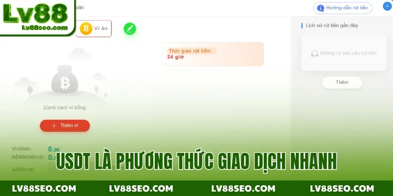USDT là phương thức giao dịch nhanh